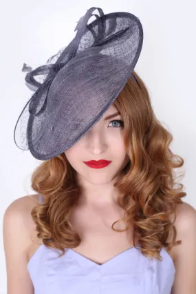 Wendy Fascinator - Charcoal Gray