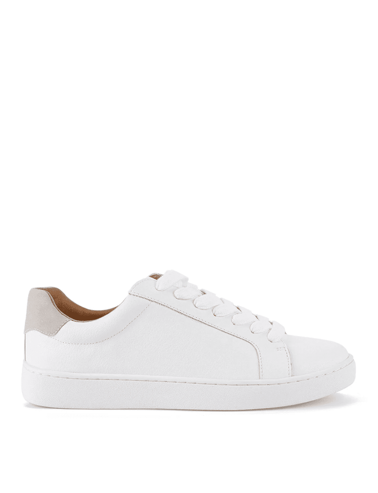 White Grey Leather Monarch Sneaker