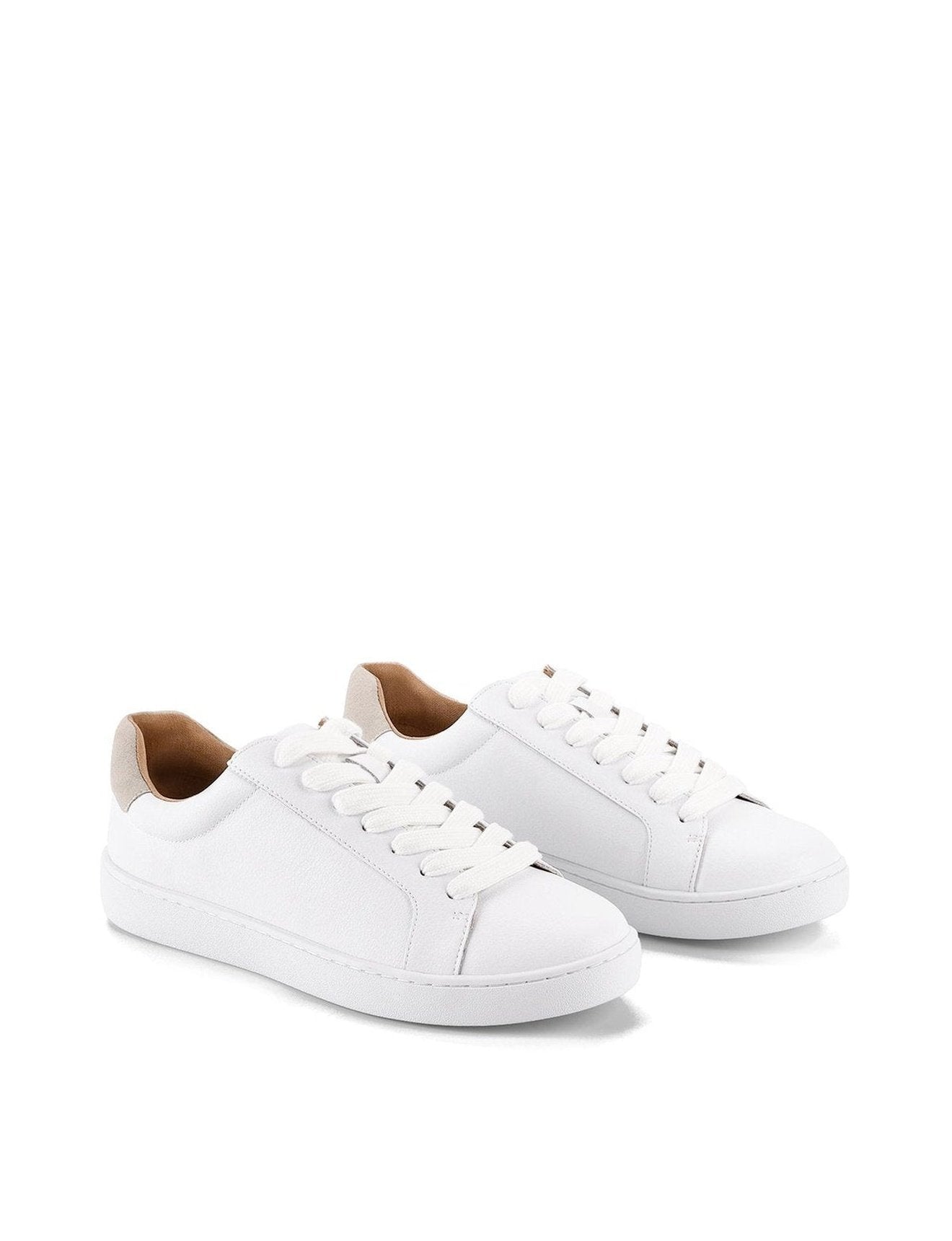 White Grey Leather Monarch Sneaker