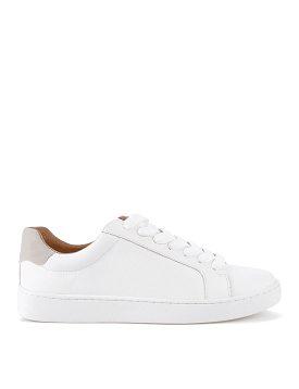 White Grey Leather Monarch Sneaker