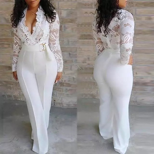 White Jumpsuit for Lace Party