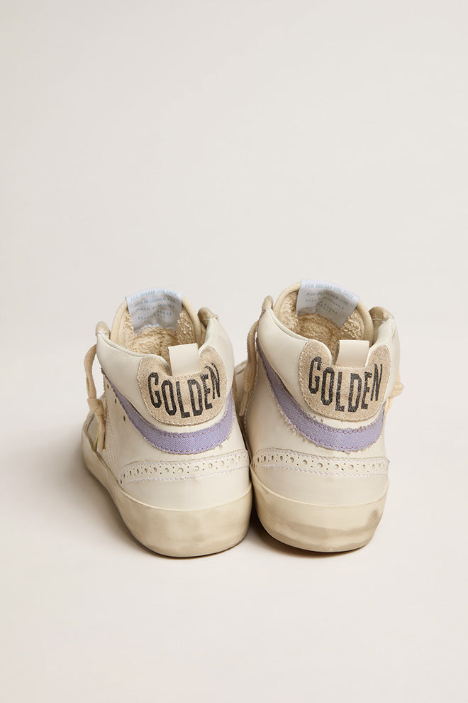 White Leather Sneakers - Mid Star Bio.