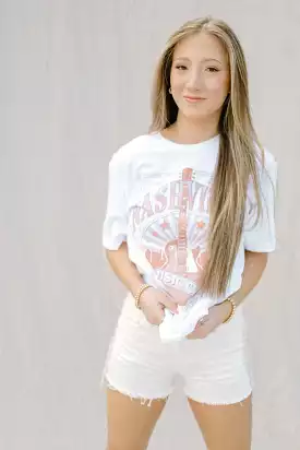 White Nashville Vintage T-Shirt