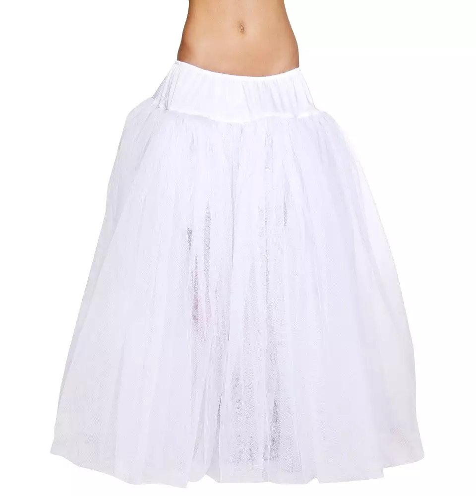 White Petticoat - Full Length, High-Quality, Affordable - Shop Now!