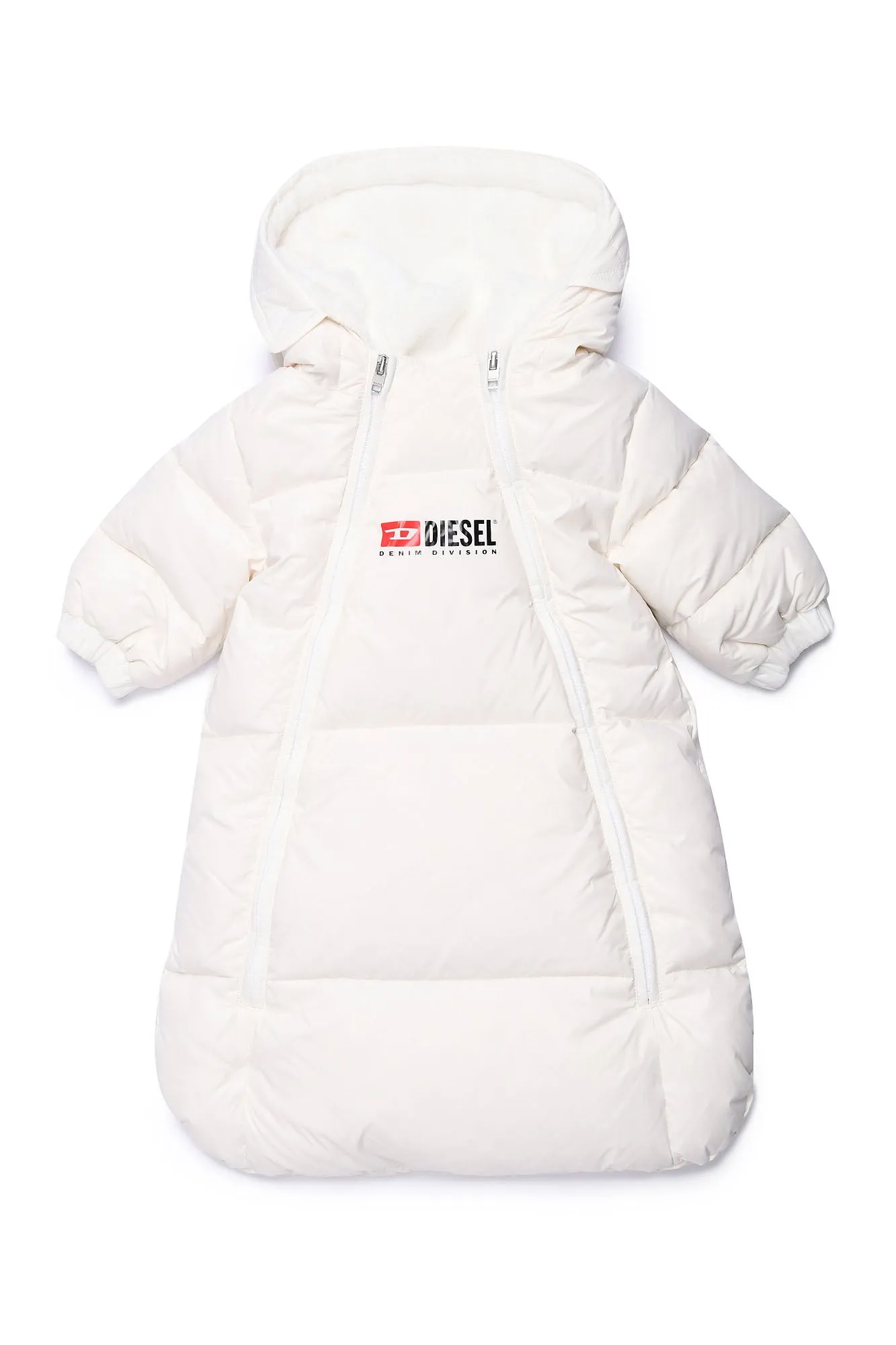 White Sleeping Coat Diesel Logo