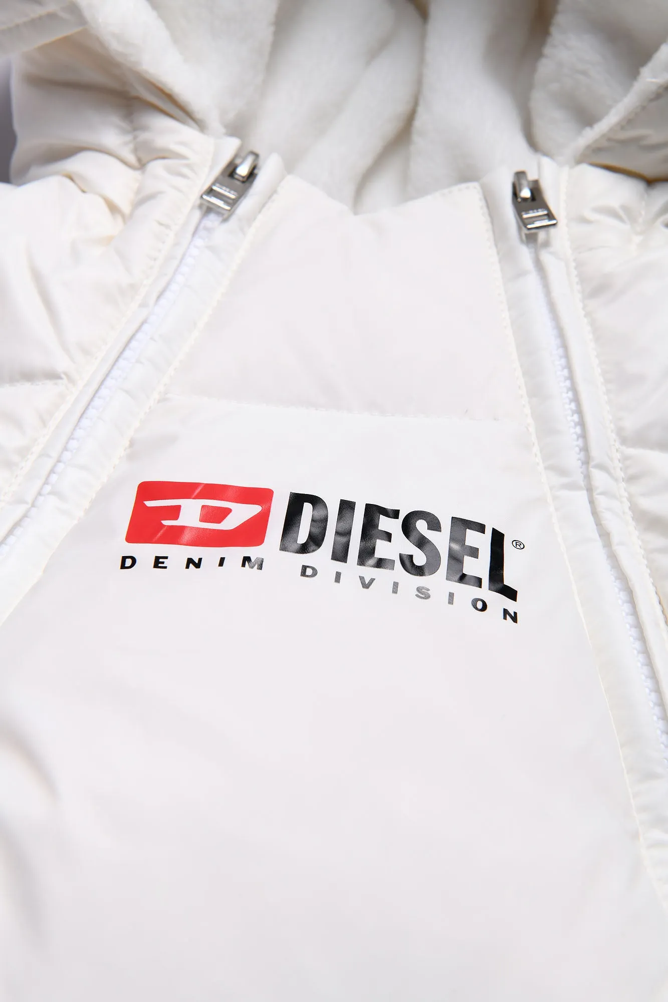 White Sleeping Coat Diesel Logo