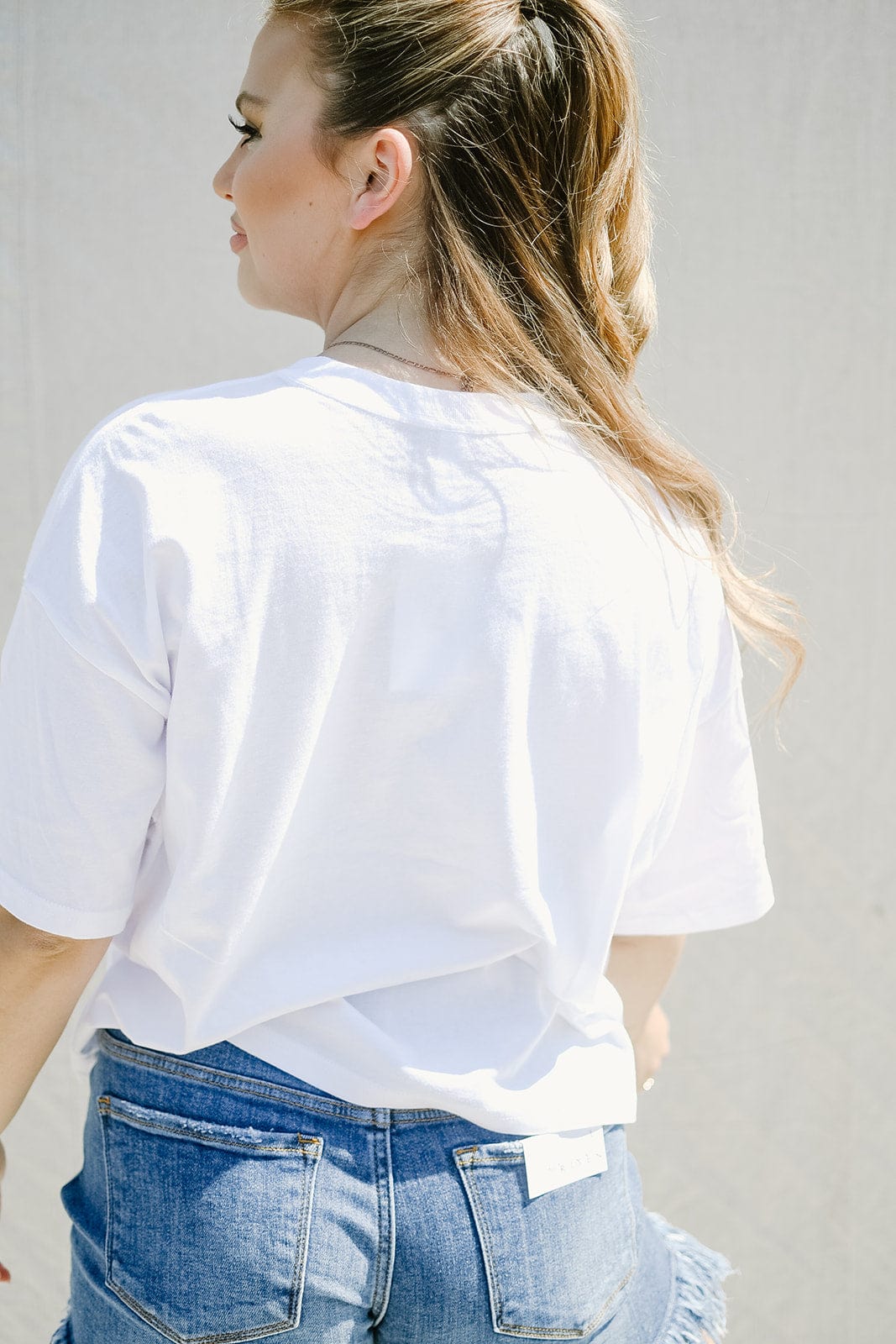 White Tiger Crop Tee