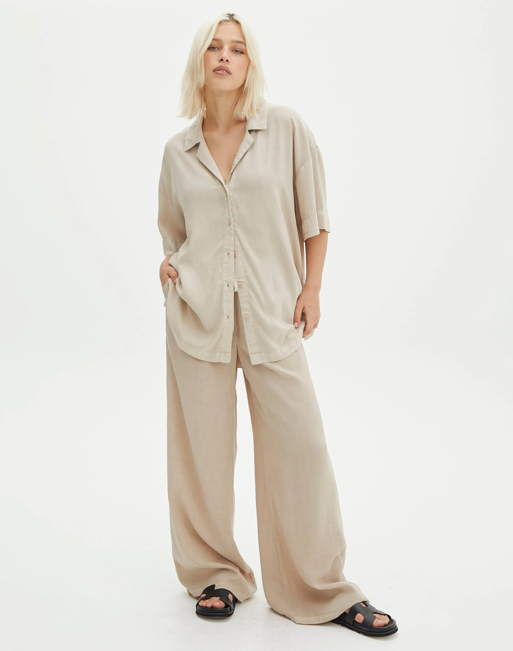 Head In The Sand Glassons Wide Leg Drawstring Pants