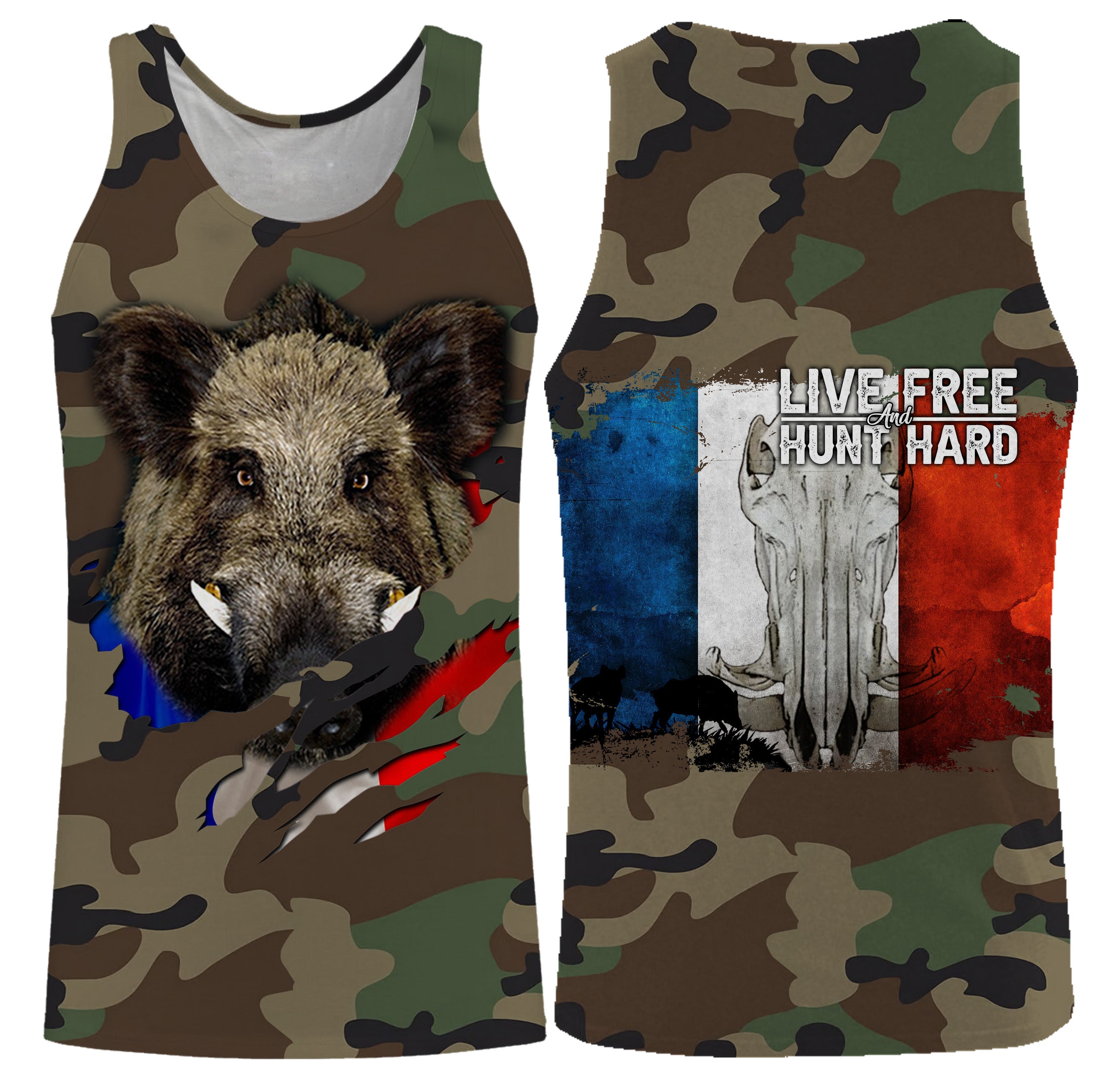 Wild Boar Hunting, Military Camouflage Hunting, Hunting Gift, Live Free - Hunt Hard, T-Shirt, Hoodie, Clothing.