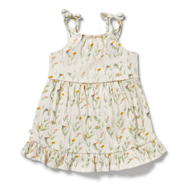 Wilson & Frenchy Crinkle Ruffle Dress - Peek-a-Boo