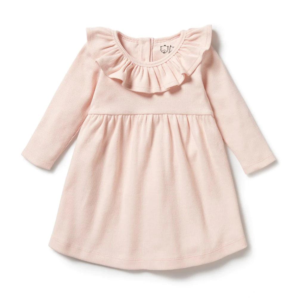 Wilson & Frenchy Organic Ruffle Dress Pink