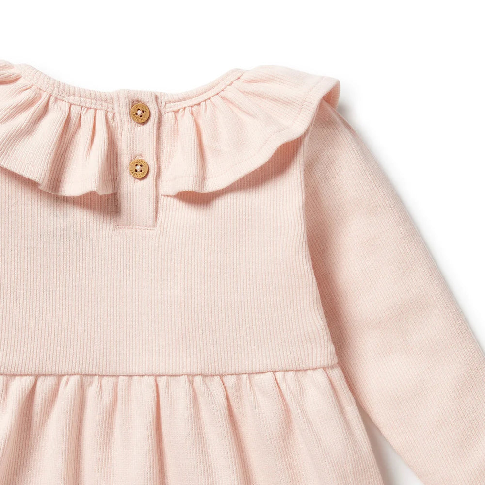 Wilson & Frenchy Organic Ruffle Dress Pink