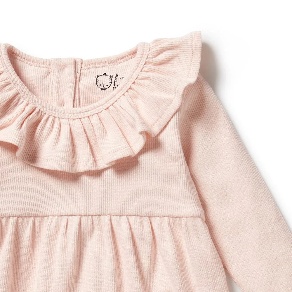 Wilson & Frenchy Organic Ruffle Dress Pink