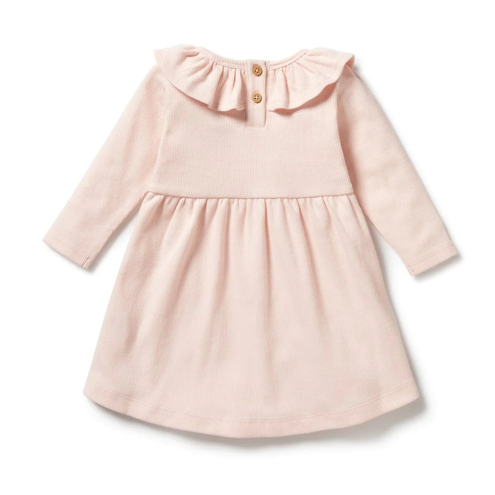 Wilson & Frenchy Organic Ruffle Dress Pink