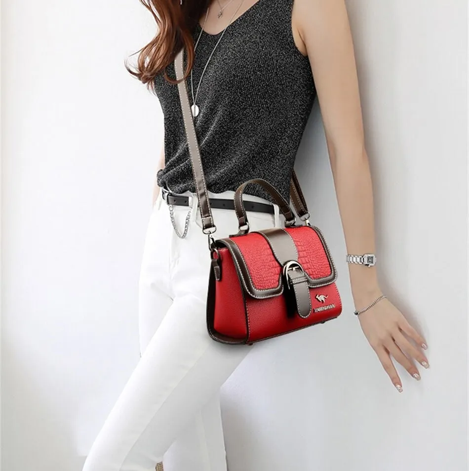 Women's Faux Leather Messenger Crossbody Shoulder Handbags