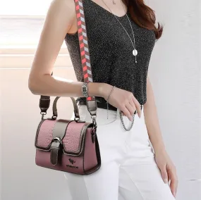 Women's Faux Leather Messenger Crossbody Shoulder Handbags