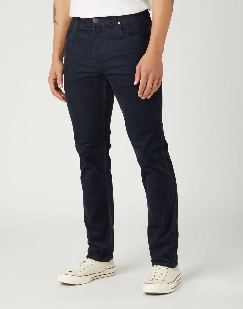 Wrangler Greensboro Straight Corduroy Jeans in Parisian Night