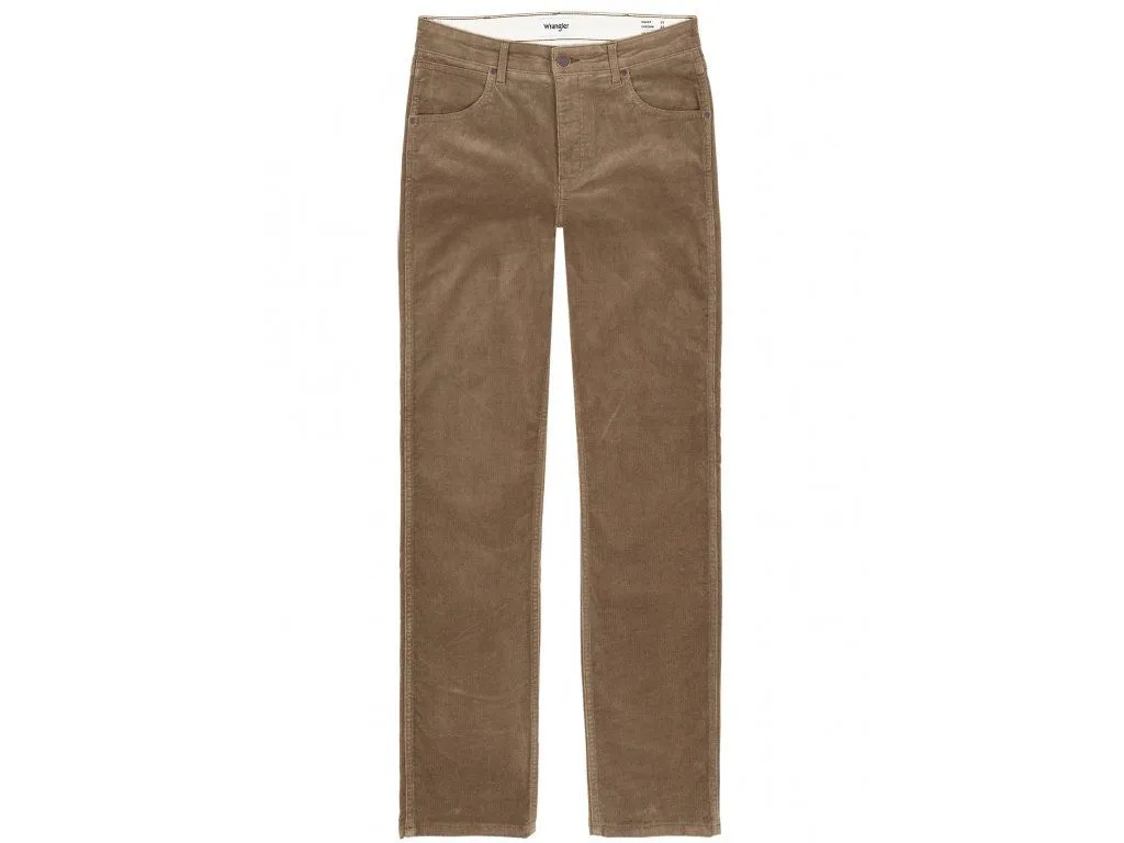 Wrangler Straight Corduroy Stretch Jeans in Teak, Greensboro Collection