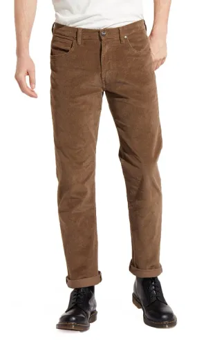 Wrangler Straight Corduroy Stretch Jeans in Teak, Greensboro Collection