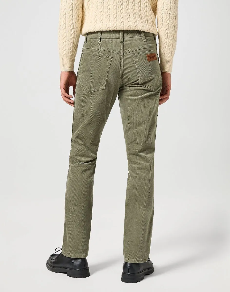 Wrangler Slim Corduroy Jeans in Dusty Olive, Texas Collection