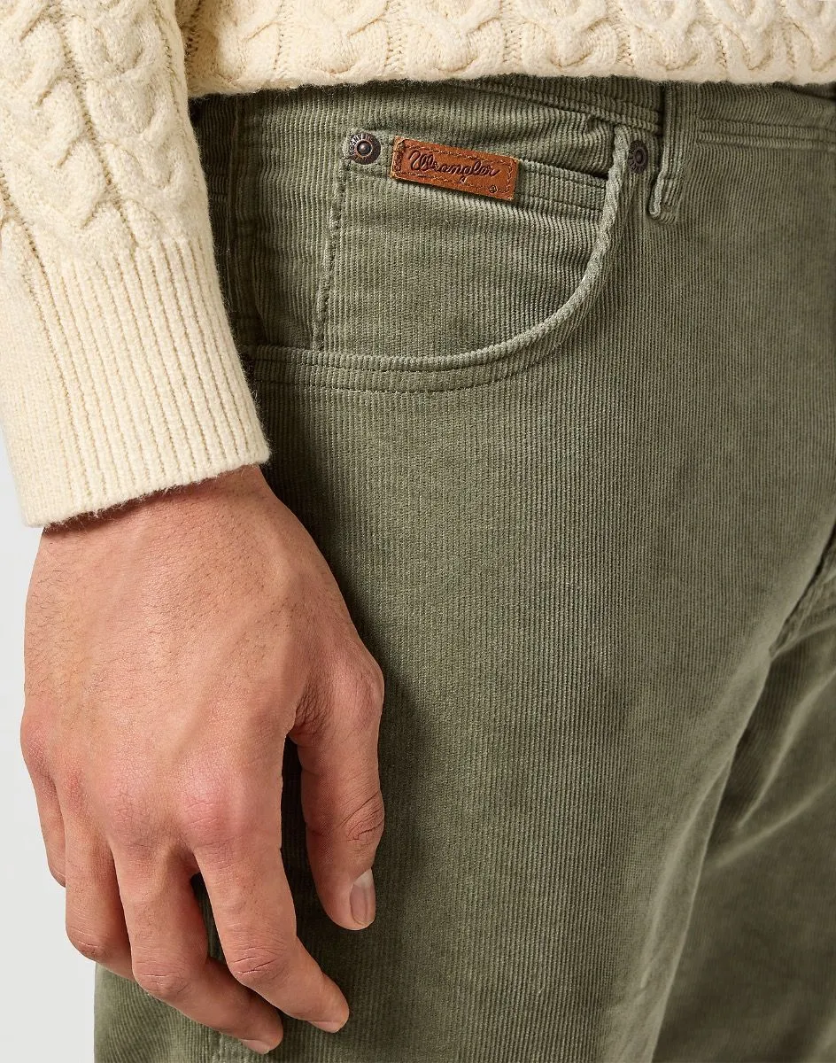 Wrangler Slim Corduroy Jeans in Dusty Olive, Texas Collection