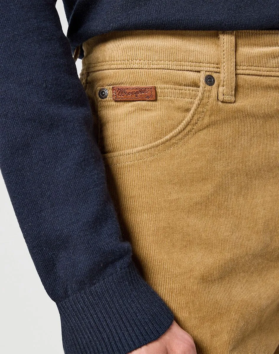 Wrangler Slim Corduroy Jeans in Tigers Eye