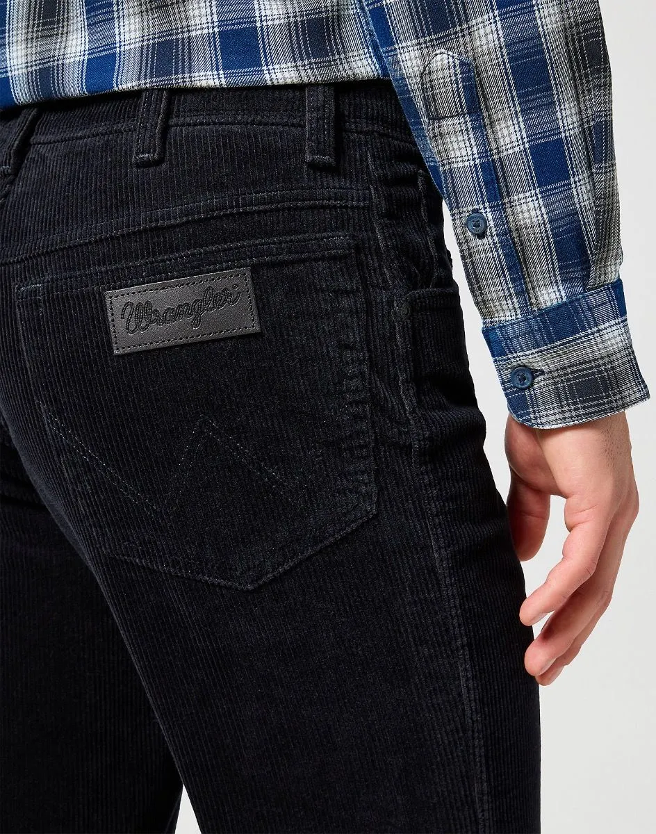 Wrangler Corduroy Jeans in Black, Slim Fit