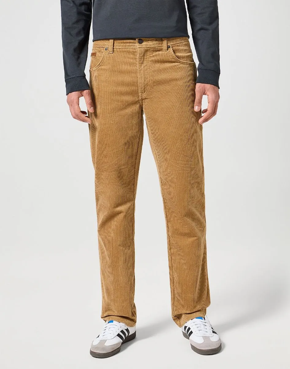 Wrangler Corduroy Jeans in Tigers Eye, Slim Fit