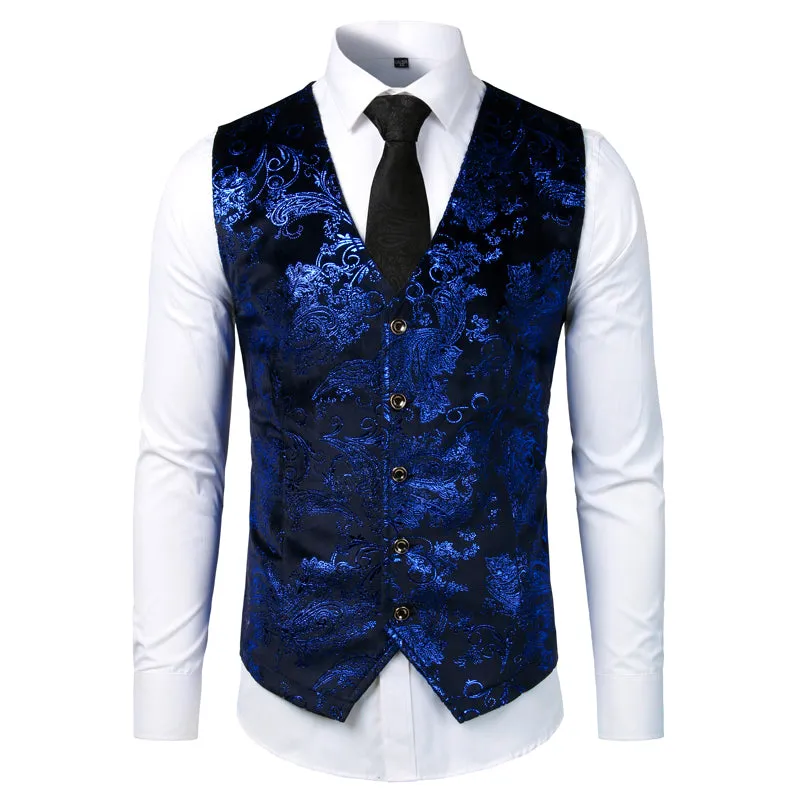 Xituodai Steampunk Victorian Gothic Mens Cosplay Costume Vest Jacket Waistcoat - 2022 New Breasted V-Neck Suit Vest/Tuxedo Waist