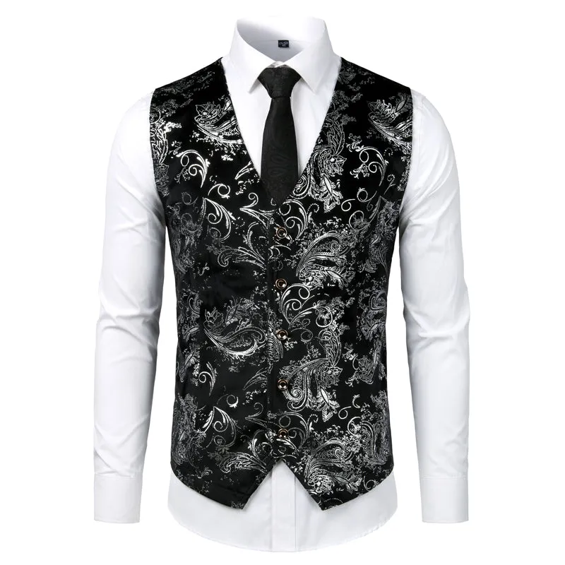 Xituodai Steampunk Victorian Gothic Mens Cosplay Costume Vest Jacket Waistcoat - 2022 New Breasted V-Neck Suit Vest/Tuxedo Waist