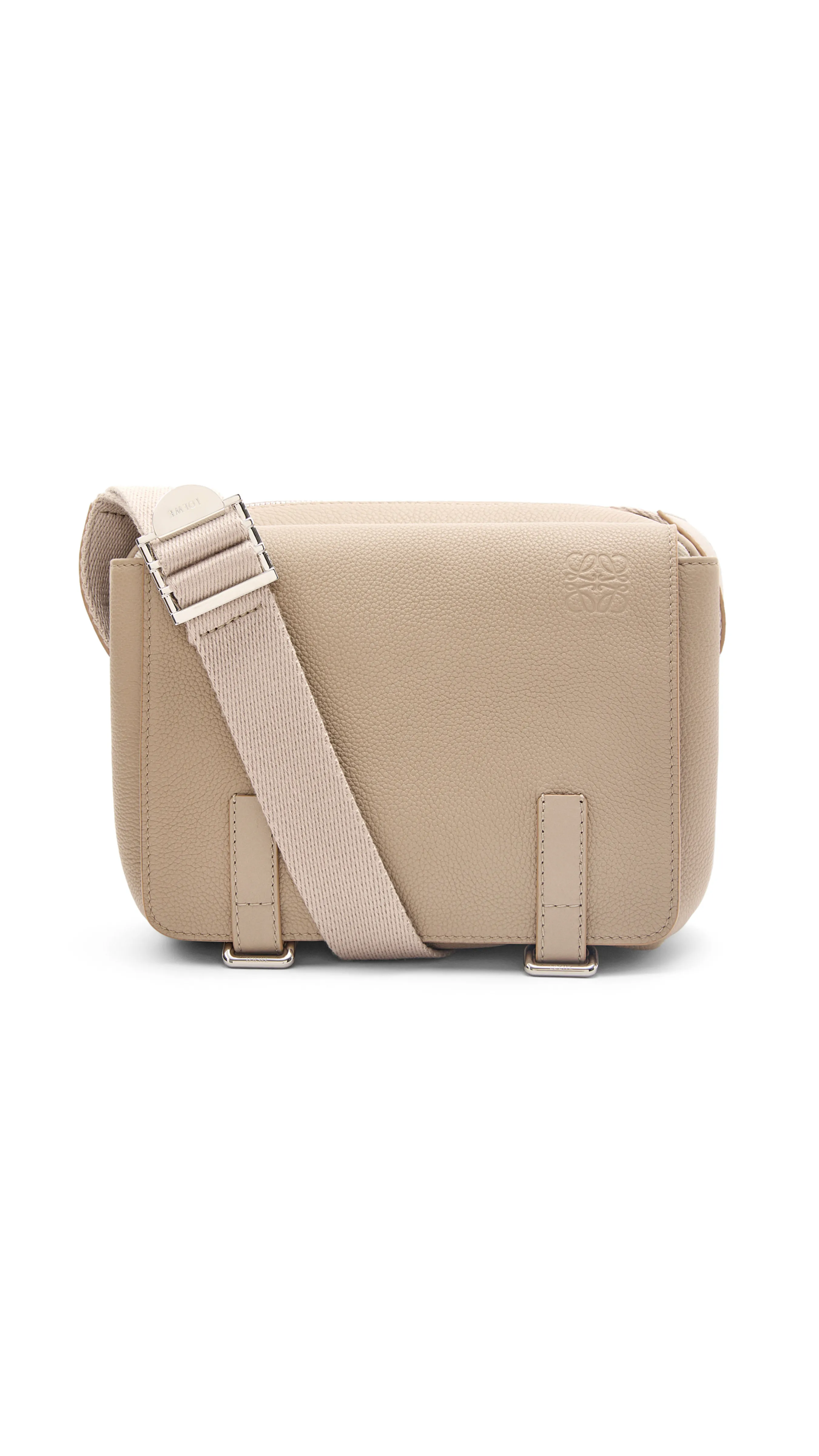 XS Military Messenger Bag Soft Grained Calfskin Sand