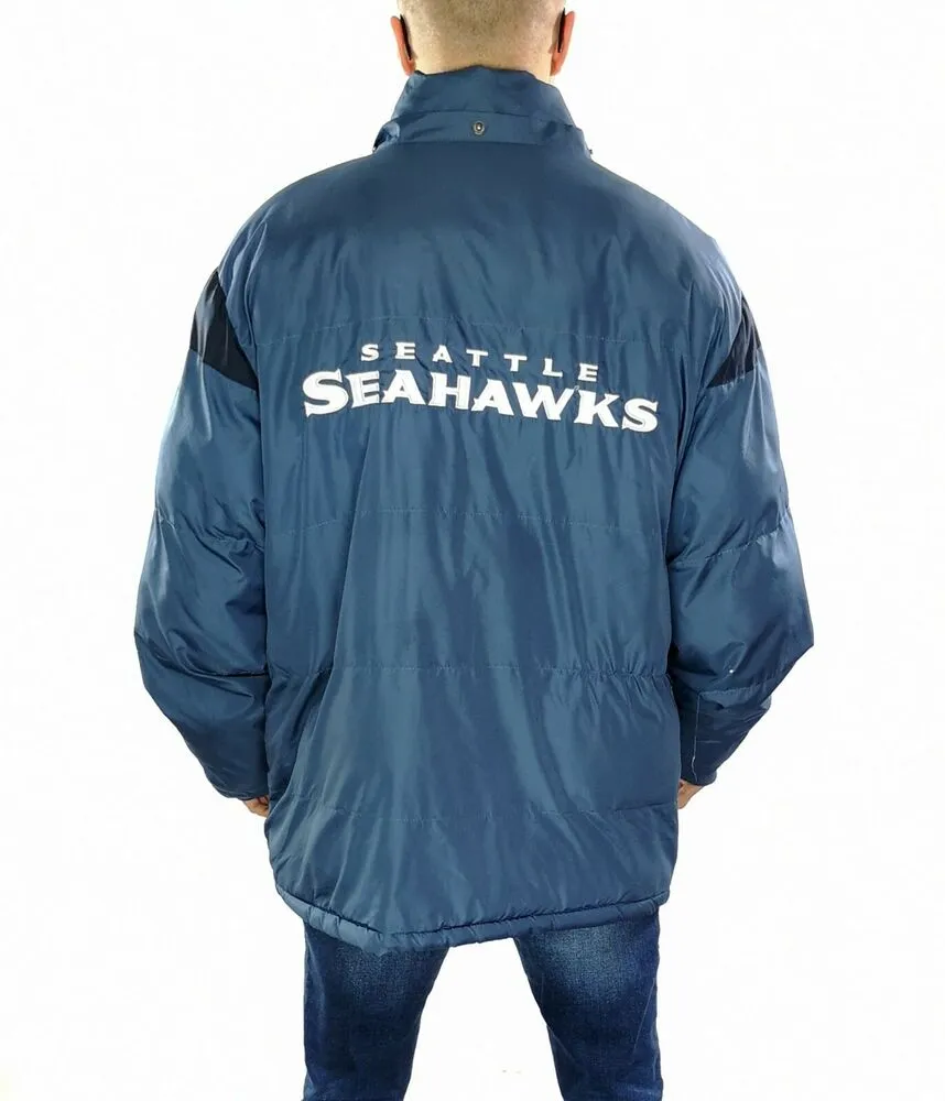 Y2K NFL Pro Line Seattle Seahawks Puffer Jacket Size XXL