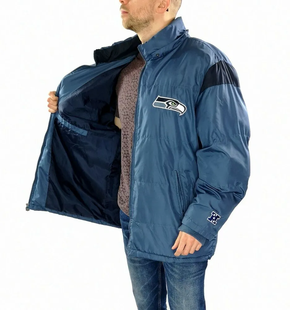 Y2K NFL Pro Line Seattle Seahawks Puffer Jacket Size XXL