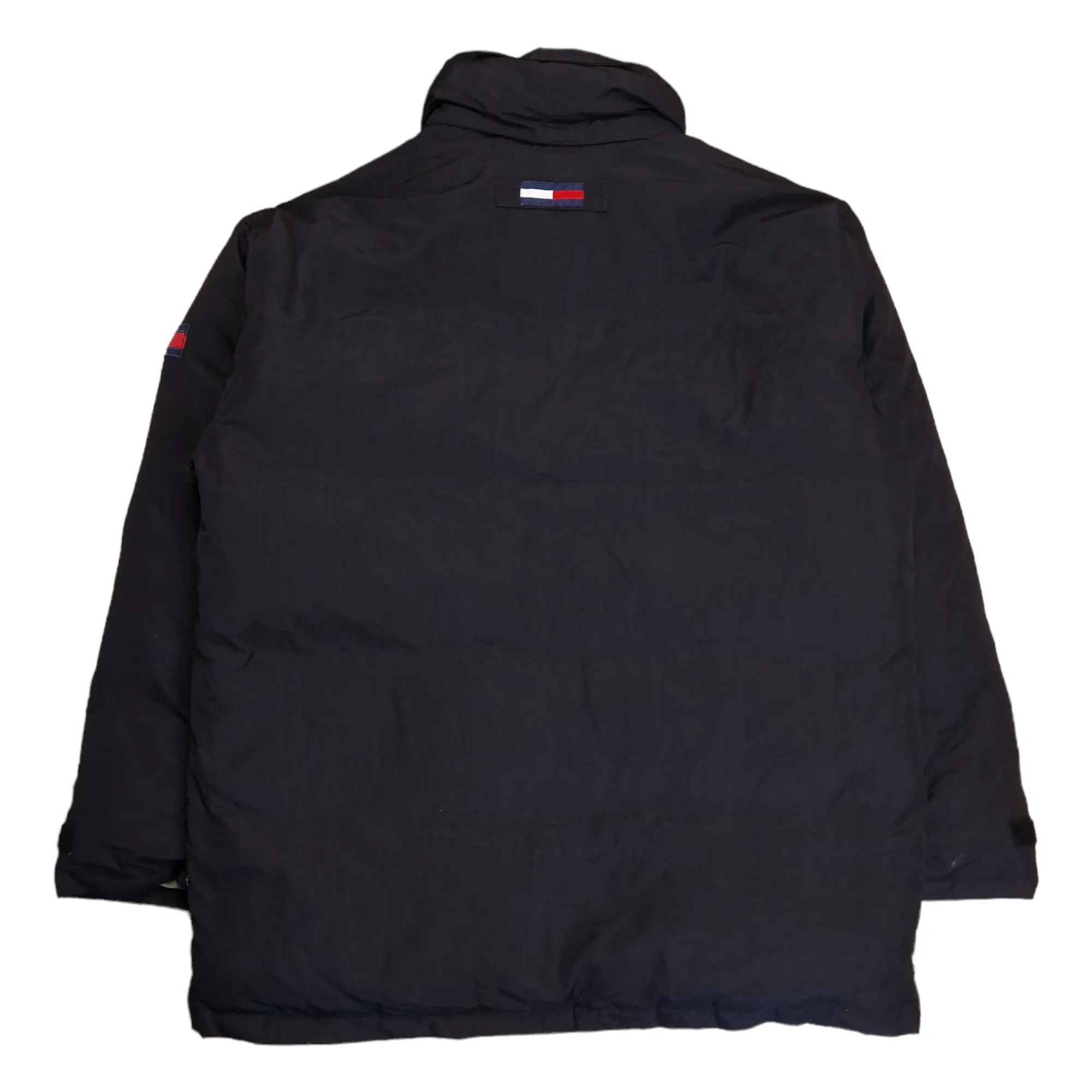 Y2K Tommy Hilfiger Puffer Jacket in Black - Size Large