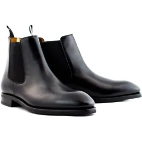 Yanko Black Leather Chelsea Boot