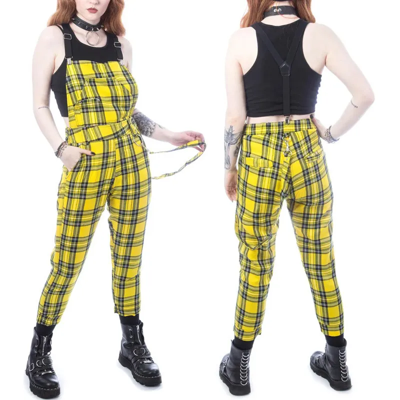 Mustard Tartan Overalls 