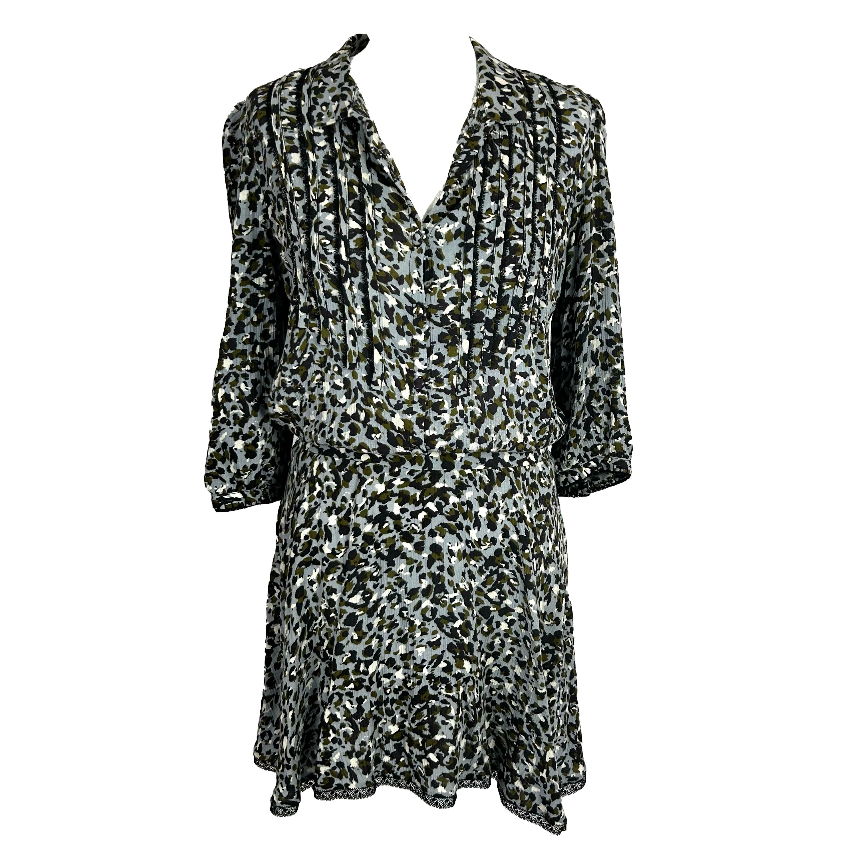 Zadig & Voltaire Blue Raspail Leo Crinkle Dress XS - Shop Now