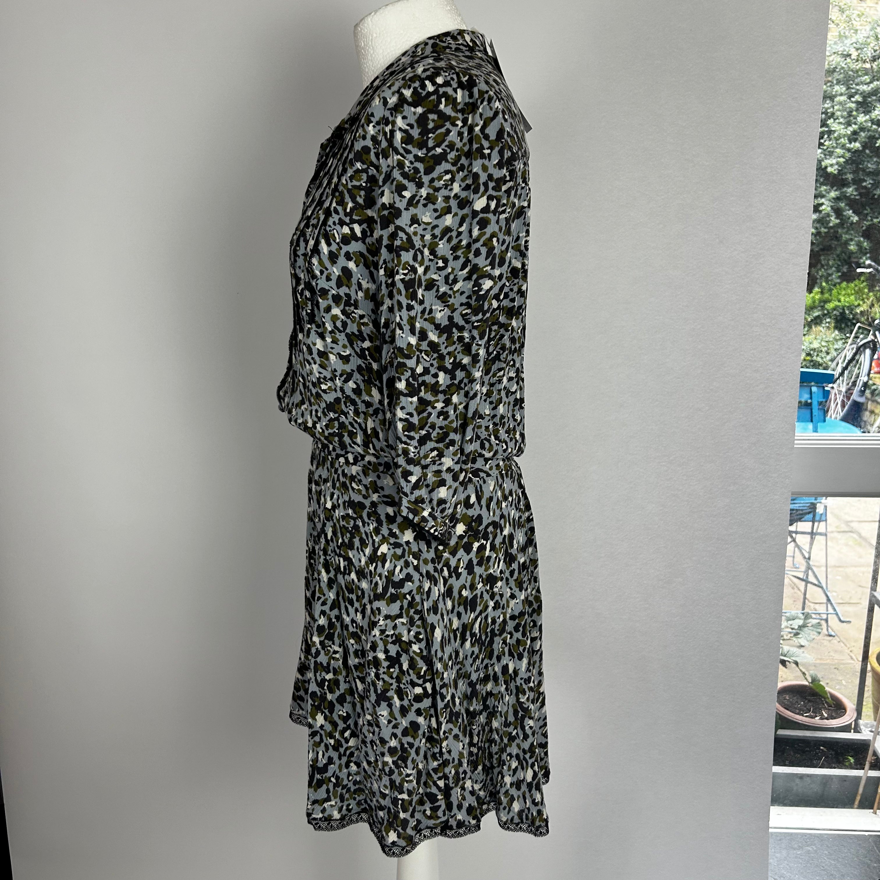 Zadig & Voltaire Blue Raspail Leo Crinkle Dress XS - Shop Now