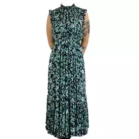 Zimmermann floral silk chiffon maxi dress - Navy & Aqua - Sizes XS/S/M